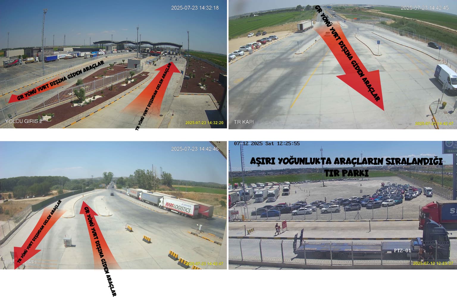 İpsala sınır kapısı giriş çıkış yönleri ve trafik akışı