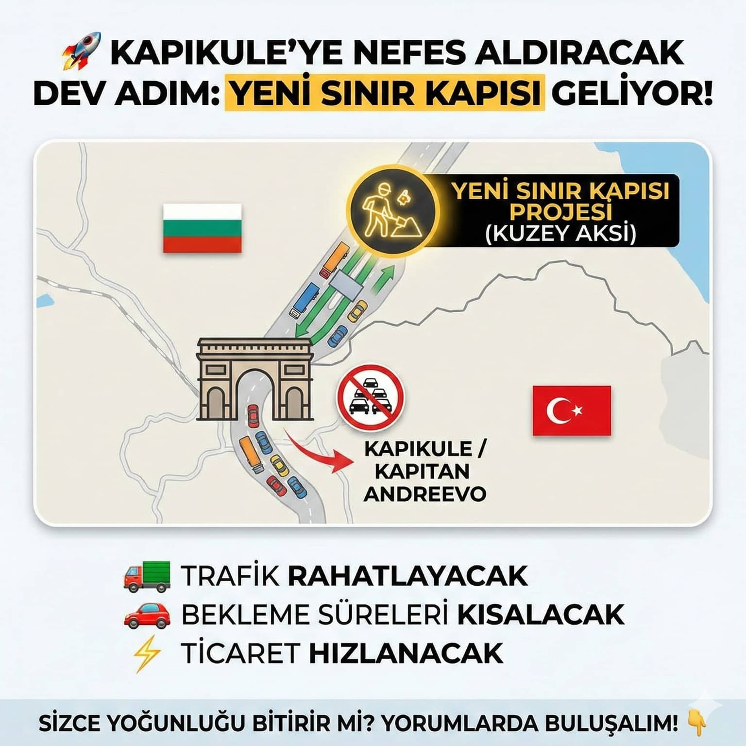 🚀 Kapıkule’ye Nefes Aldıracak Dev Adım: Yeni Sınır Kapısı Geliyor!