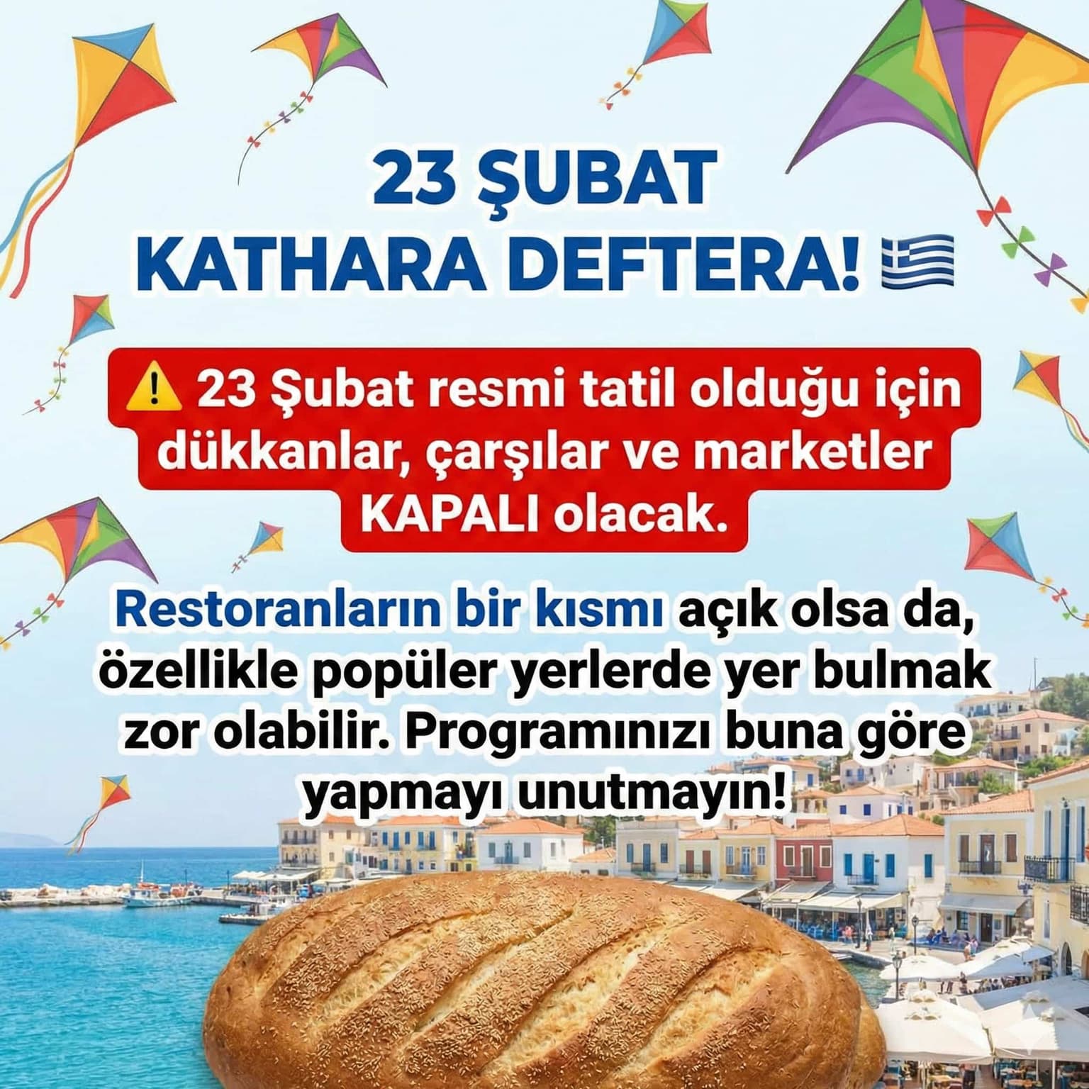 🪁 Komşuda Gökyüzü Şenleniyor: Kathara Deftera! 🇬🇷