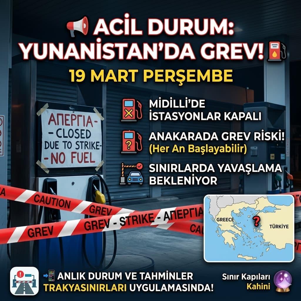 🚨 Yunanistan Yolcularının Dikkatine! 🚨