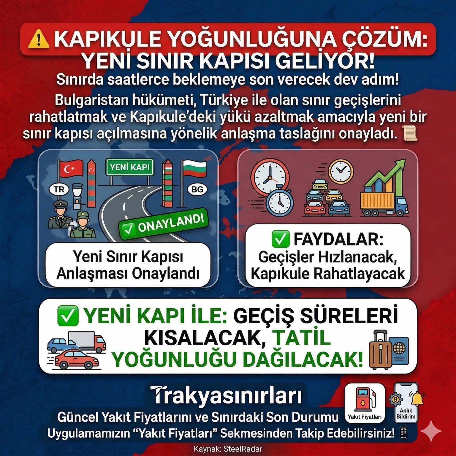 🇧🇬🤝🇹🇷 Kapıkule Yoğunluğuna Çözüm: Yeni Bir Sınır Kapısı Geliyor!