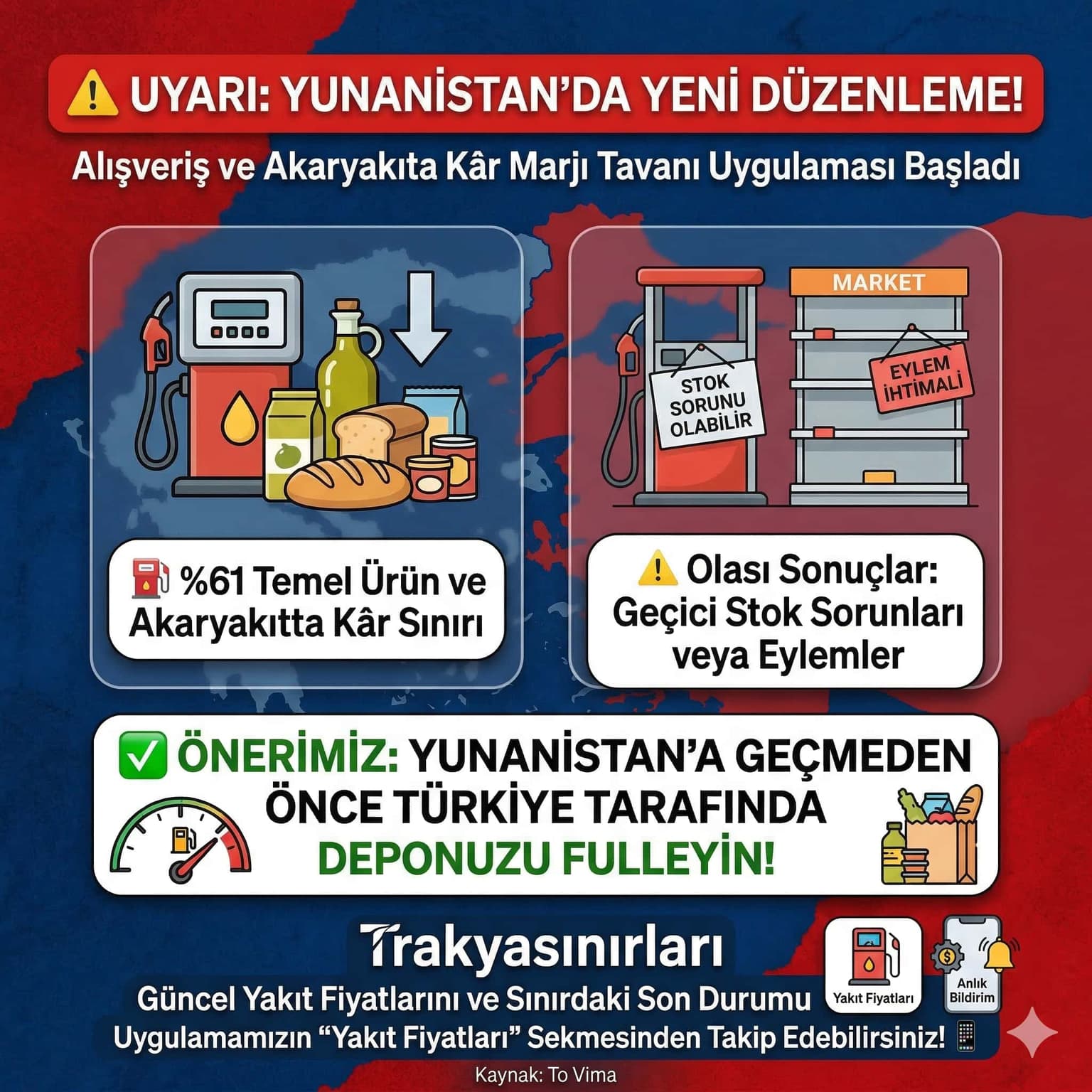 🇬🇷 Yunanistan’da Alışveriş ve Akaryakıta Yeni Düzenleme!