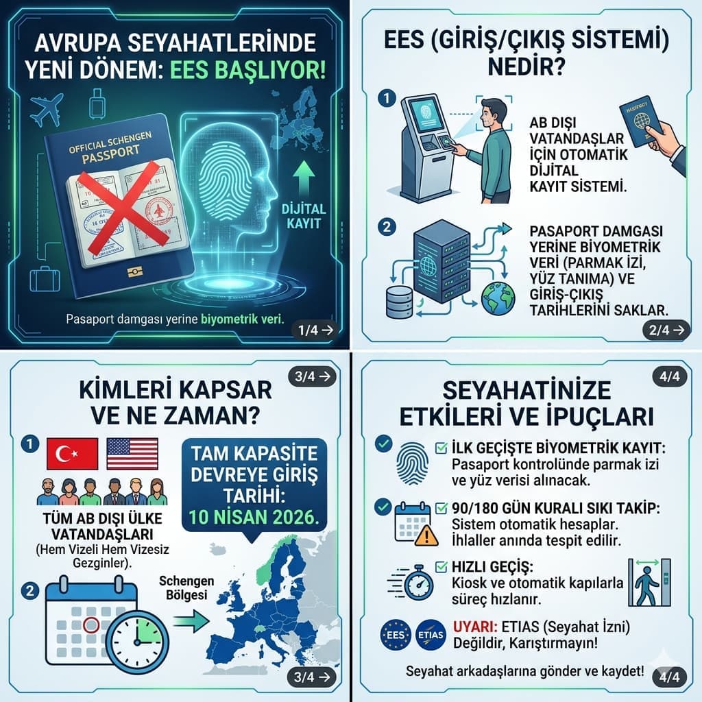 🇪🇺 Avrupa seyahatlerinde pasaport damgalama devri resmen kapanıyor!