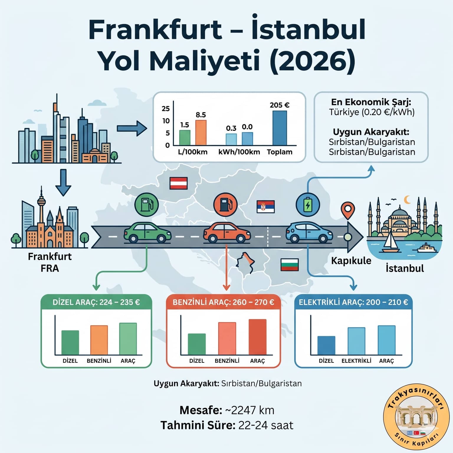📸 Frankfurt - İstanbul Yol Maliyeti (2026)