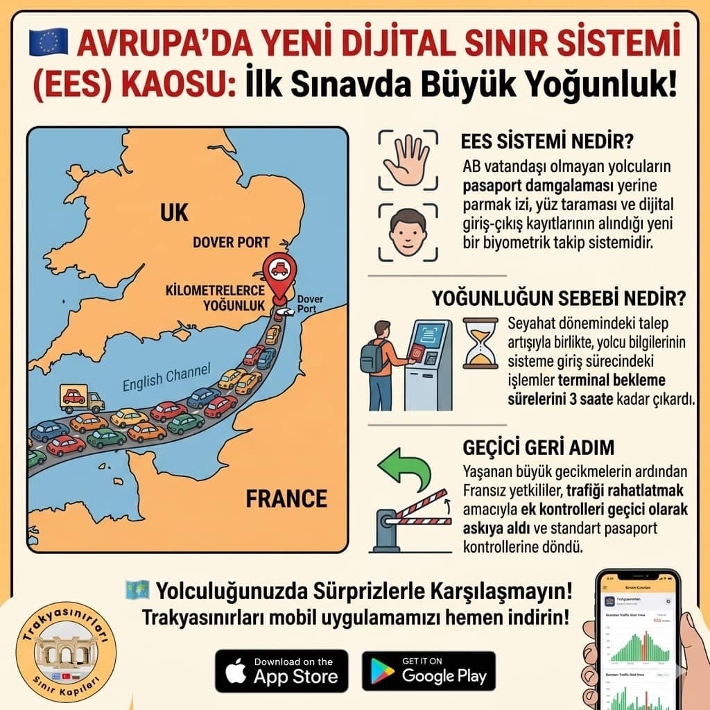 🇪🇺 Avrupa’da Yeni Dijital Sınır Sistemi (EES) Kaosu: İlk Sınavda Büyük Yoğunluk!