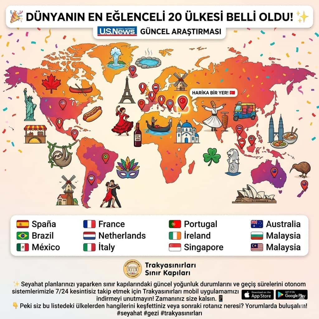 🎉 Dünyanın En Eğlenceli 20 Ülkesi Belli Oldu!