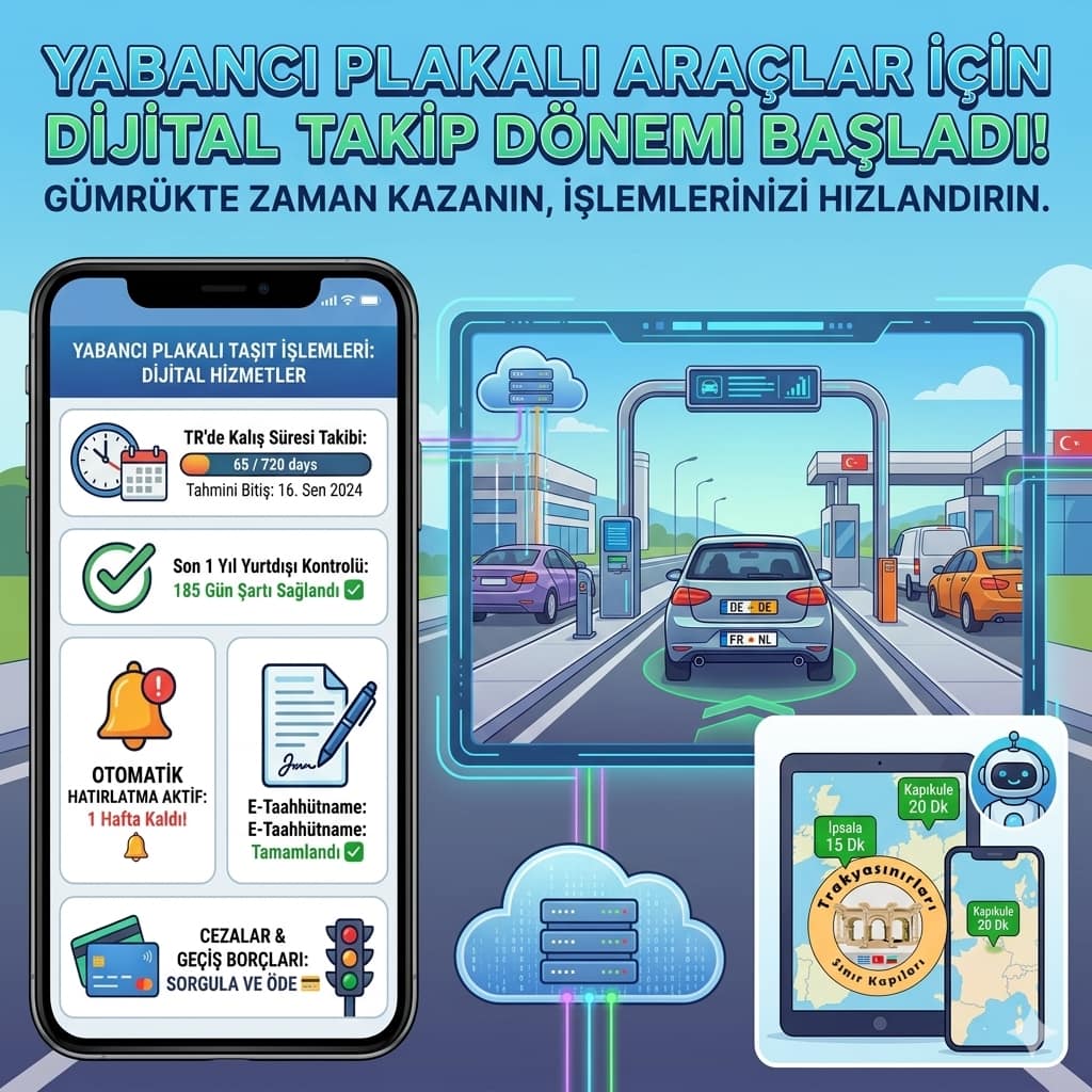 🚗 Yabancı Plakalı Araçlar İçin Dijital Takip Dönemi Başladı!