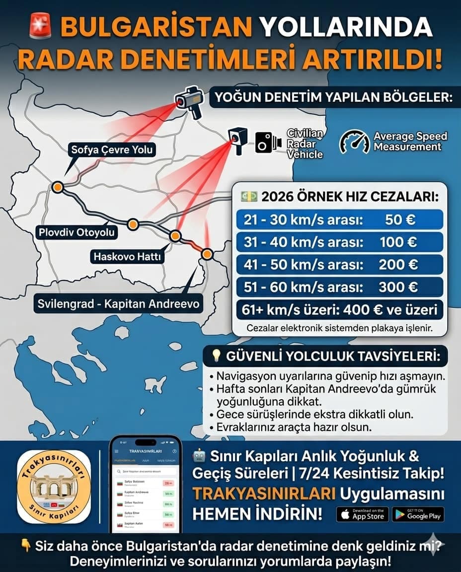 🚨 Bulgaristan Yollarında Radar Denetimleri Artırıldı!