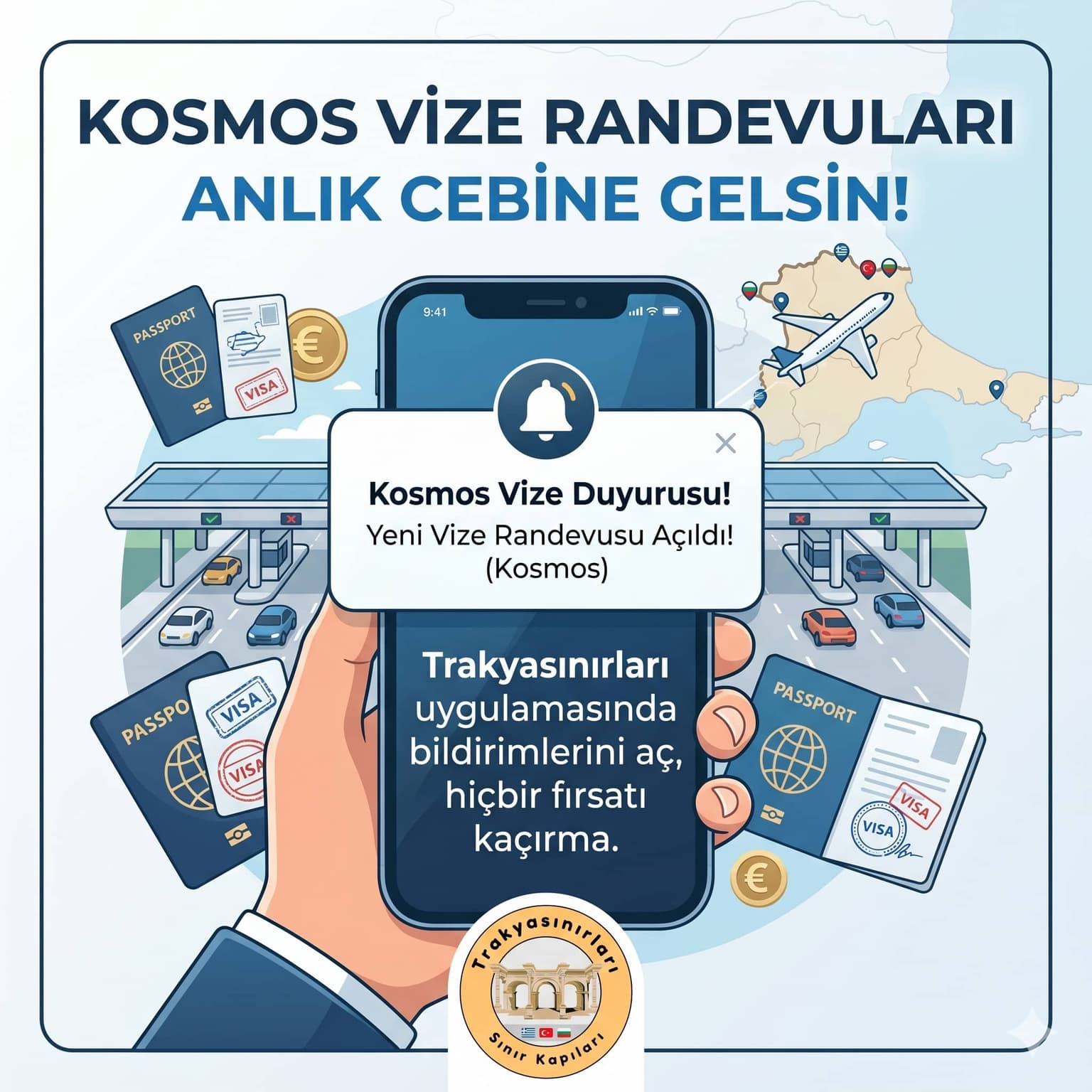 🇪🇺 Kosmos Vize Randevuları Anlık Cebinizde!