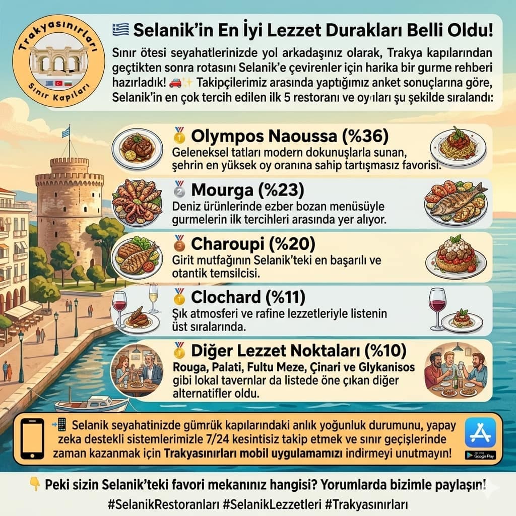 🇬🇷 Selanik’in En İyi Lezzet Durakları Belli Oldu!
