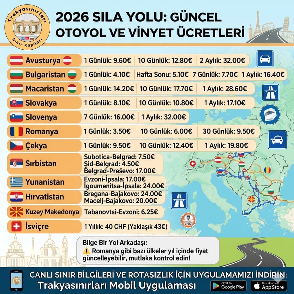 🗺️ 2026 Sıla Yolu Otoyol ve Viyet Ücretleri Güncellendi!