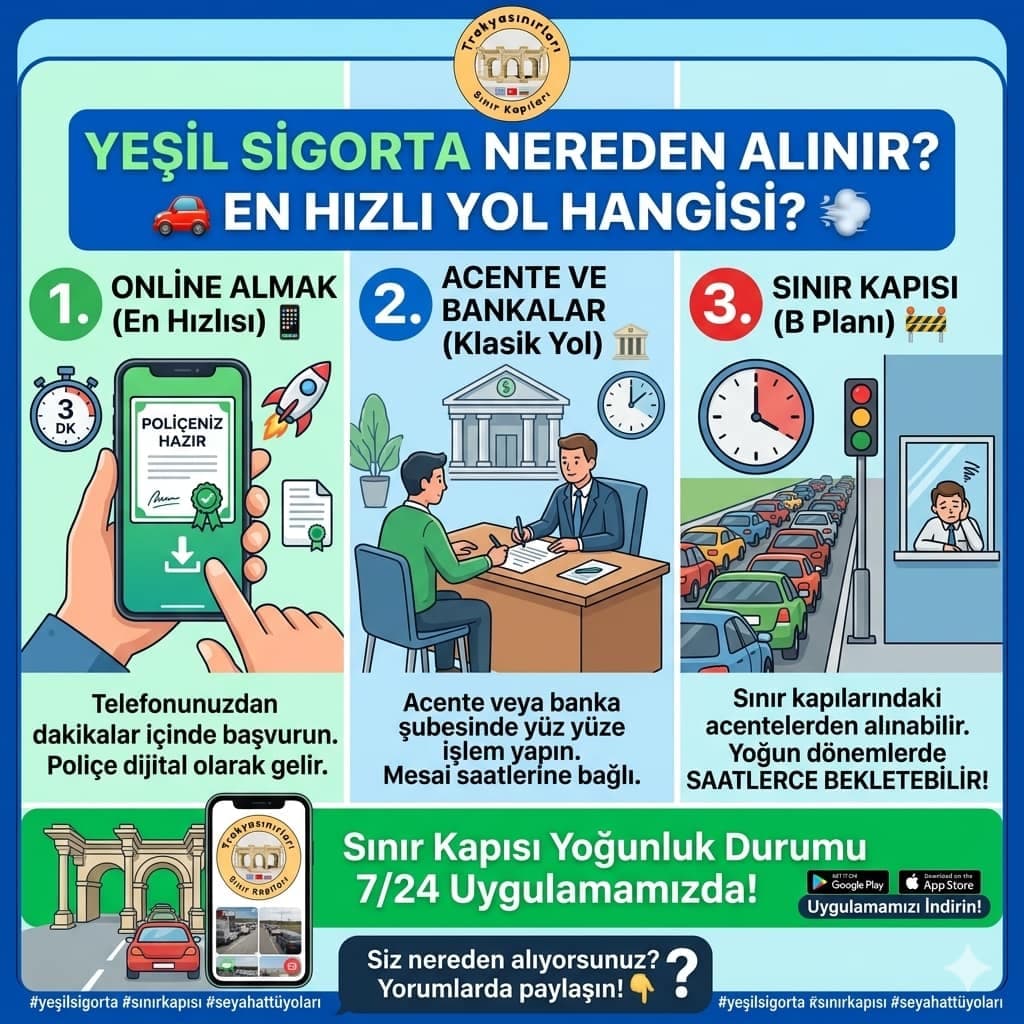 Yeşil Sigorta Nereden Alınır? En Hızlı Yol Hangisi? 🚗💨