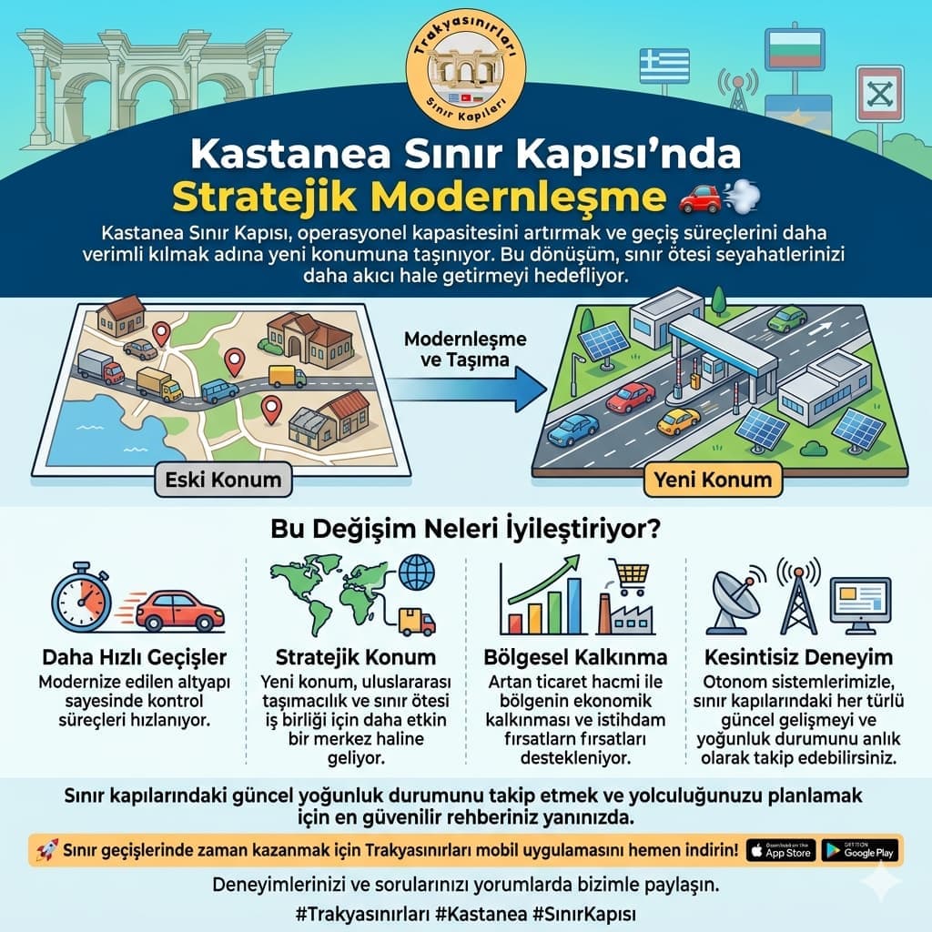 Kastanea Sınır Kapısı’nda Stratejik Modernleşme 🚗💨