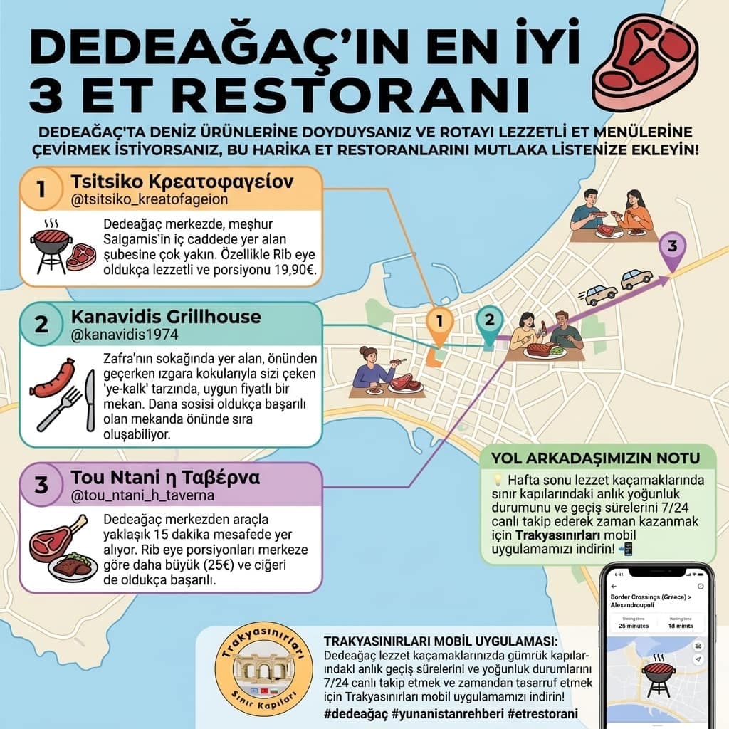 🥩 Dedeağaç’ın En İyi 3 Et Restoranı
