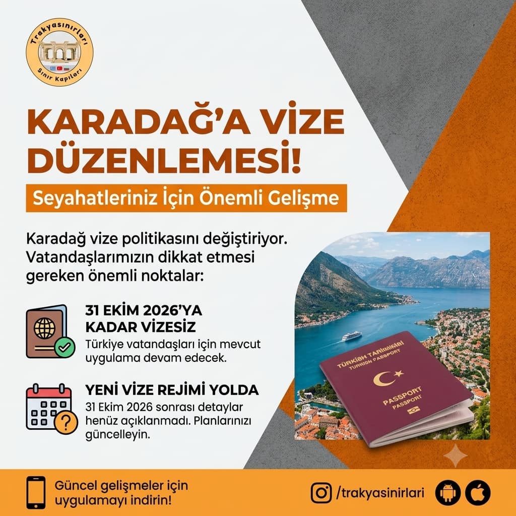 🇲🇪 Karadağ Seyahatlerinde Yeni Dönem: Vize Düzenlemesi Başlıyor