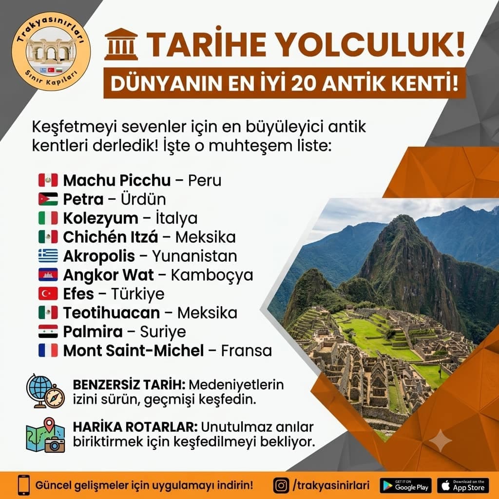 🏛️ Tarihe Yolculuk: Dünyanın En İyi 20 Antik Kenti!