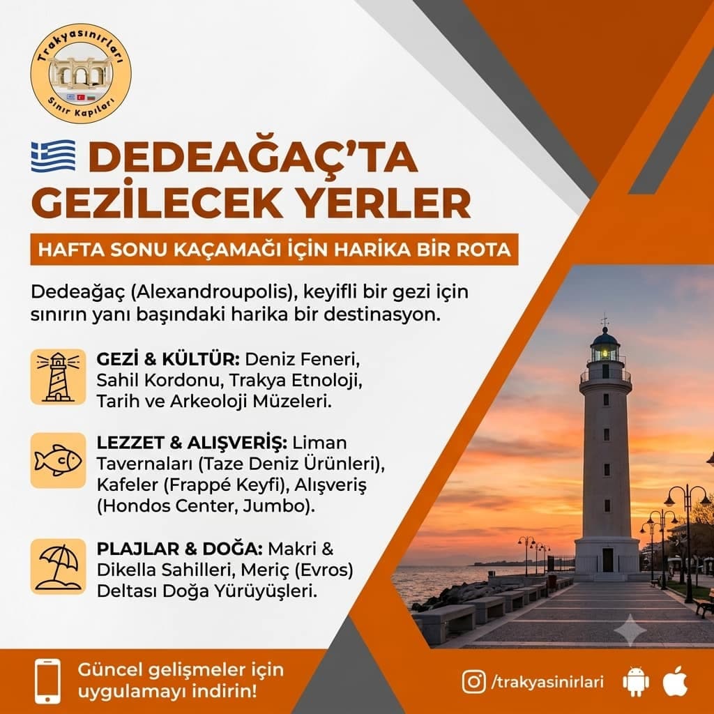 🇬🇷 Dedeağaç’ta Gezilip Görülecek Yerler