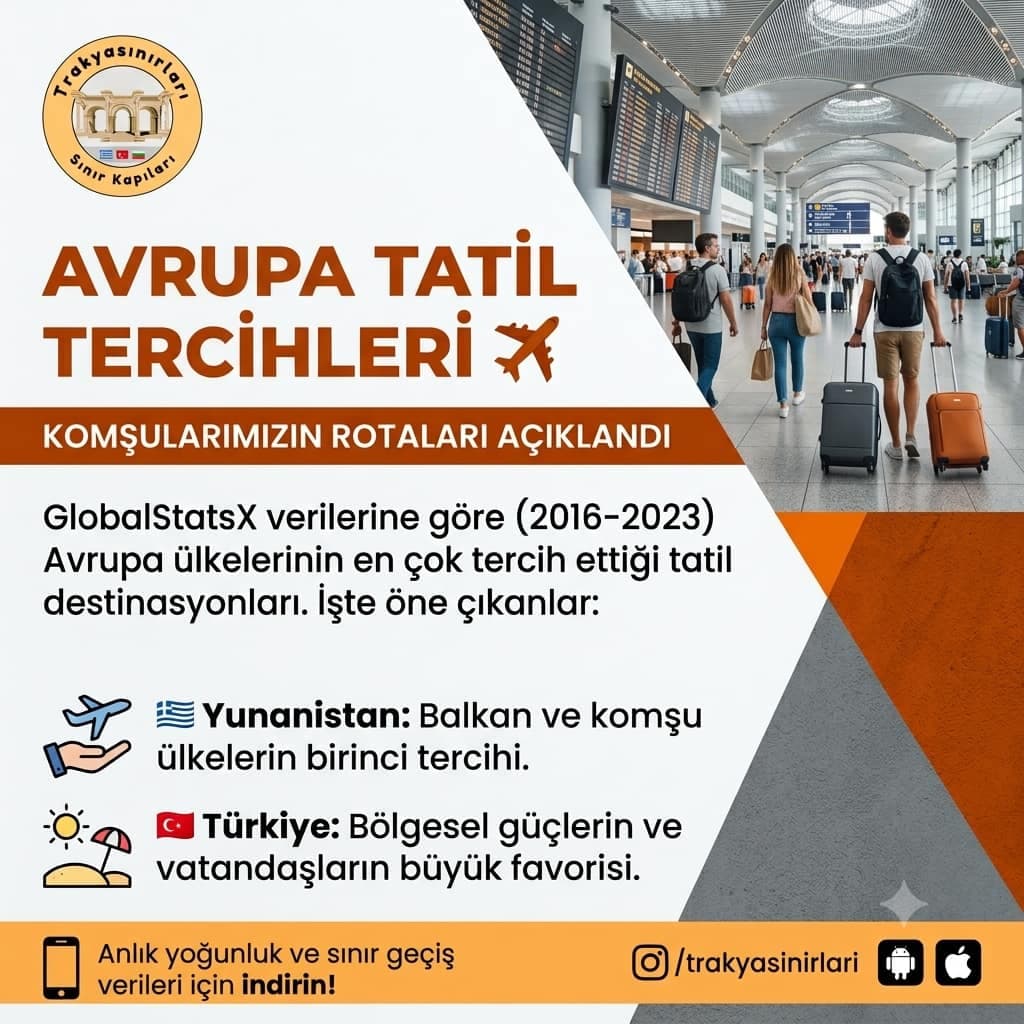 Avrupalıların Tatil Tercihleri ve Komşularımızın Rotaları ✈️