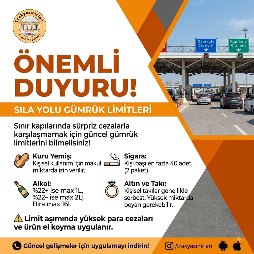 🚗 Sıla Yolu'nda Gümrük Limitlerine Dikkat!
