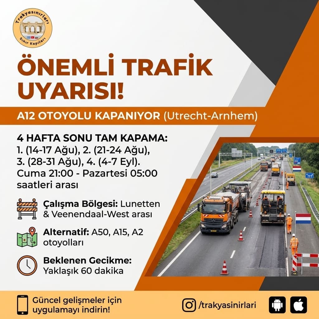 Hollanda Yolunda Tatil Dönüşü Sürücülerine Önemli Ulaşım Uyarısı 🚘🇳🇱