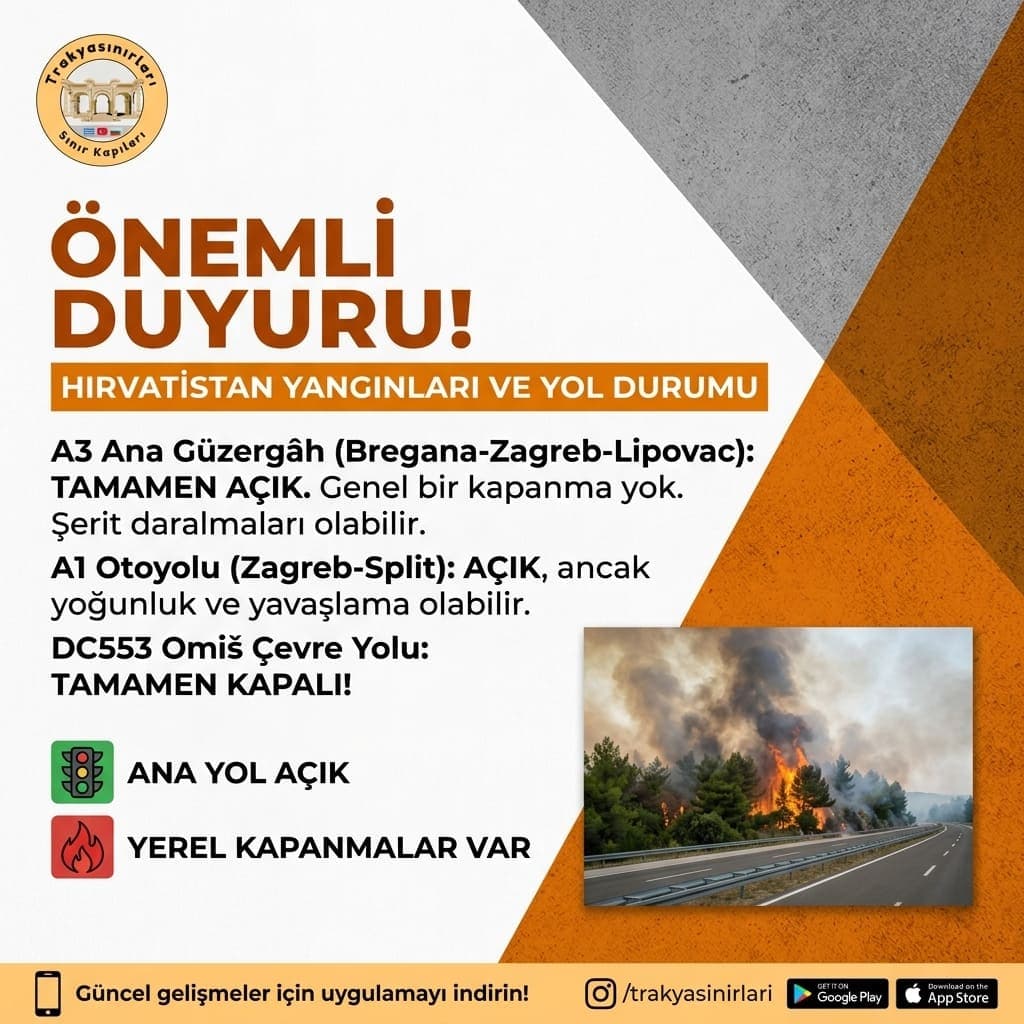 Hırvatistan'daki Yangınlar Sıla Yolu Güzergâhını Etkiliyor mu? 🇭🇷🔥