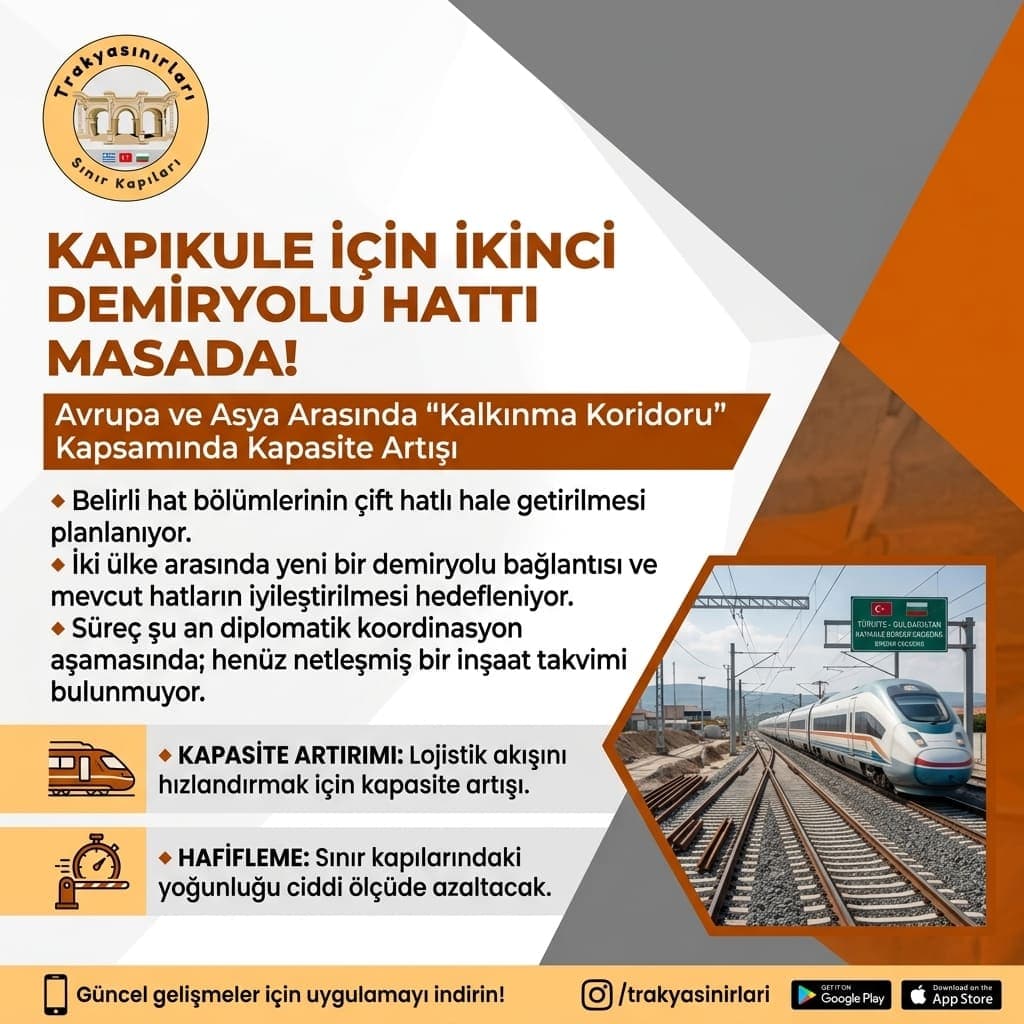 🚄 Kapıkule İçin İkinci Demiryolu Hattı Masada!