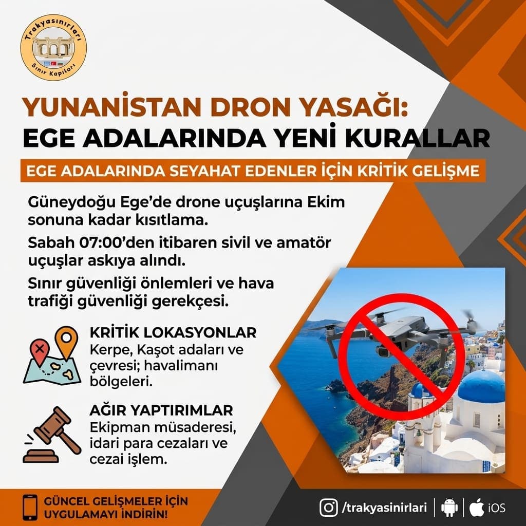 Yunanistan Dron Yasağı: Ege Adalarında Yeni Seyahat Kuralları
