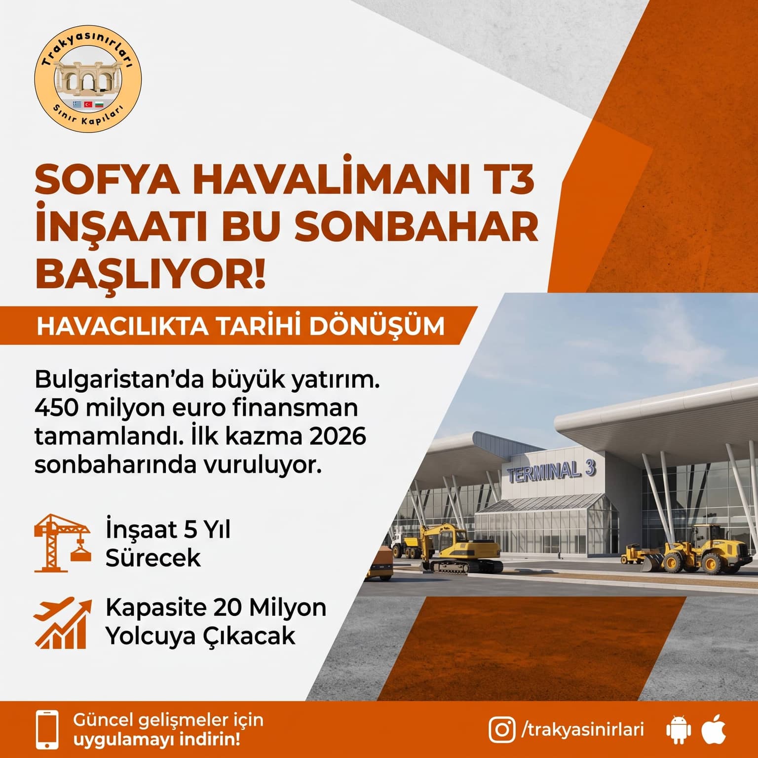 ✈️ Sofya Havalimanı Terminal 3 İnşaatı Bu Sonbahar Başlıyor!