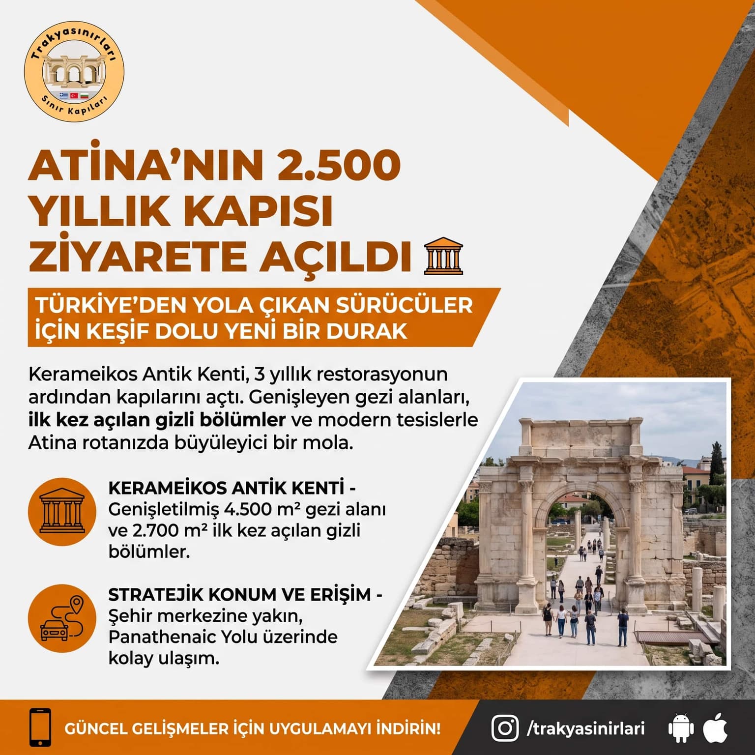 Atina'nın 2.500 Yıllık Antik Kapısı Ziyarete Açıldı 🏛️
