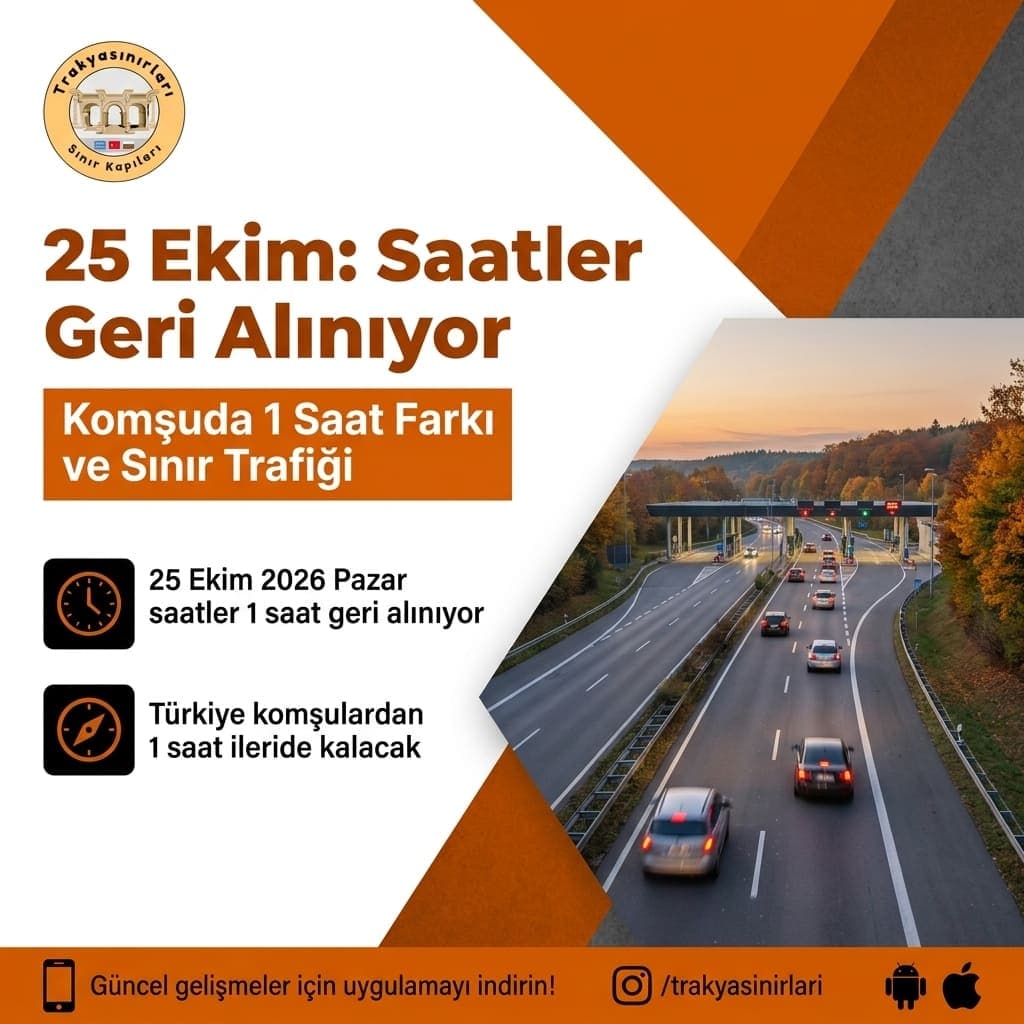 Kış Saati Uygulaması 2026: Komşuda 1 Saat Farkı 🕓