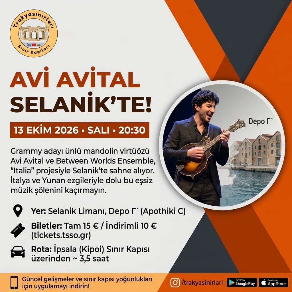 Avi Avital Selanik Konseri: Bilet, Saat ve Rota 🎻