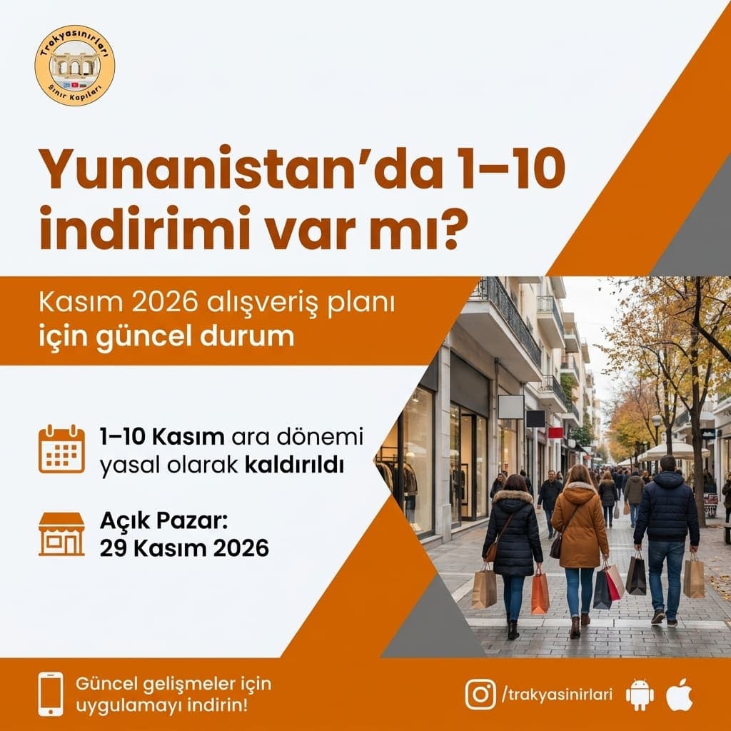Yunanistan Kasım indirimleri 2026: Resmi dönem var mı?