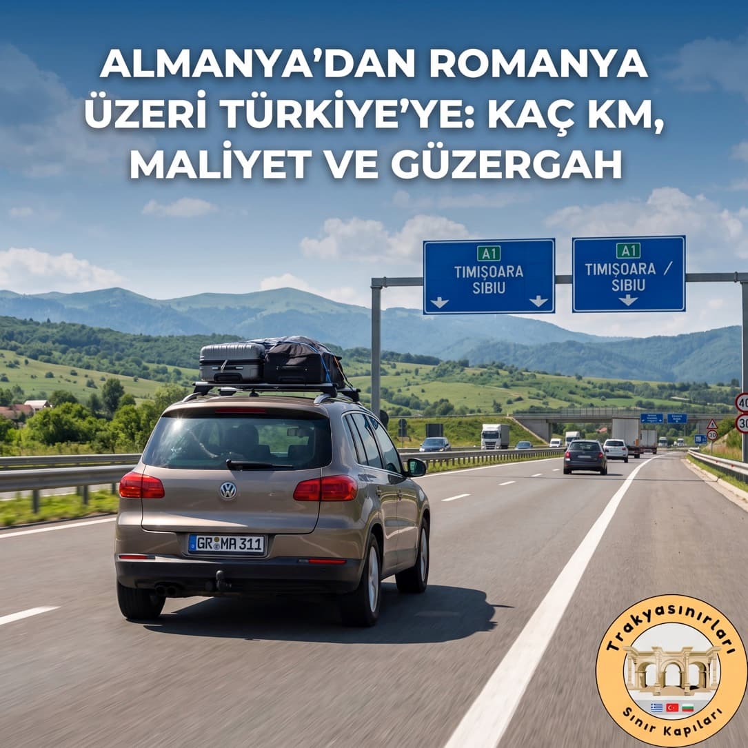 Almanya'dan Romanya üzeri Türkiye'ye 2026: kaç km, maliyet ve güzergah rehberi