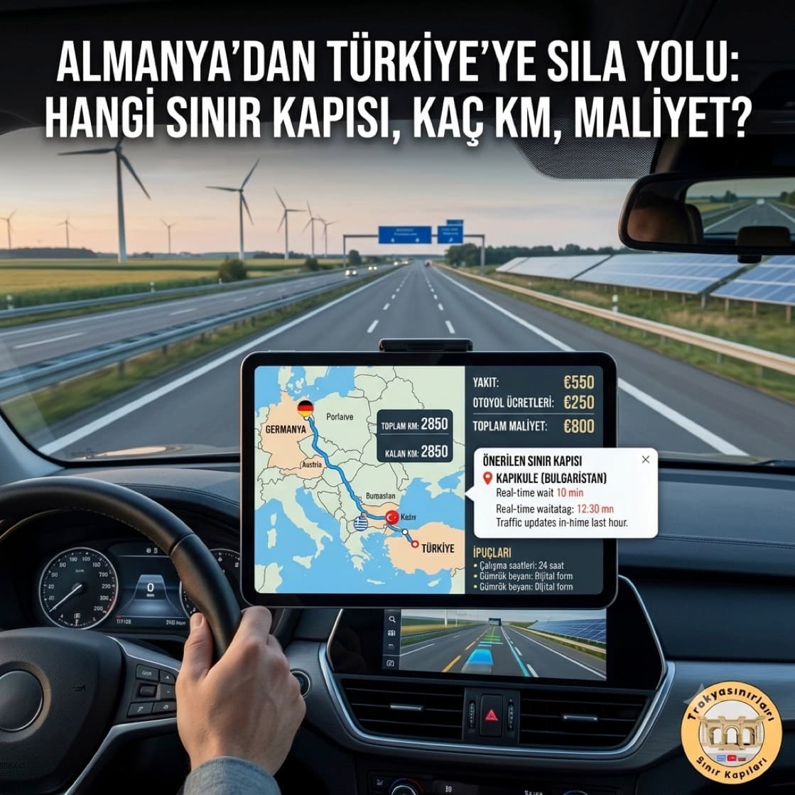 Almanya'dan Türkiye'ye sıla yolu 2026: güzergah, sınır kapısı ve maliyet rehberi